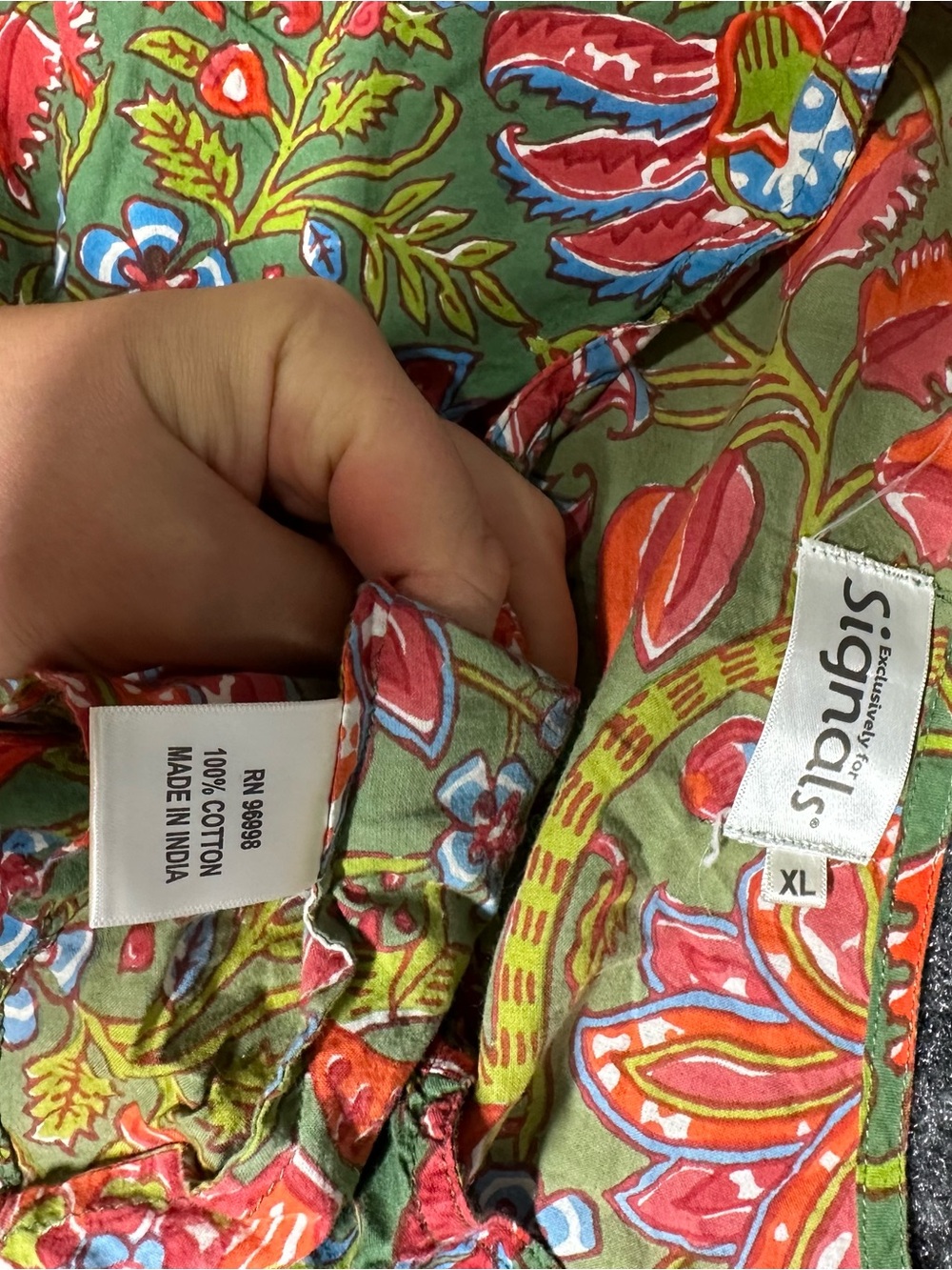 Boho floral loungewear set cotton maximalist india colorful pajamas natural - Picture 8 of 10